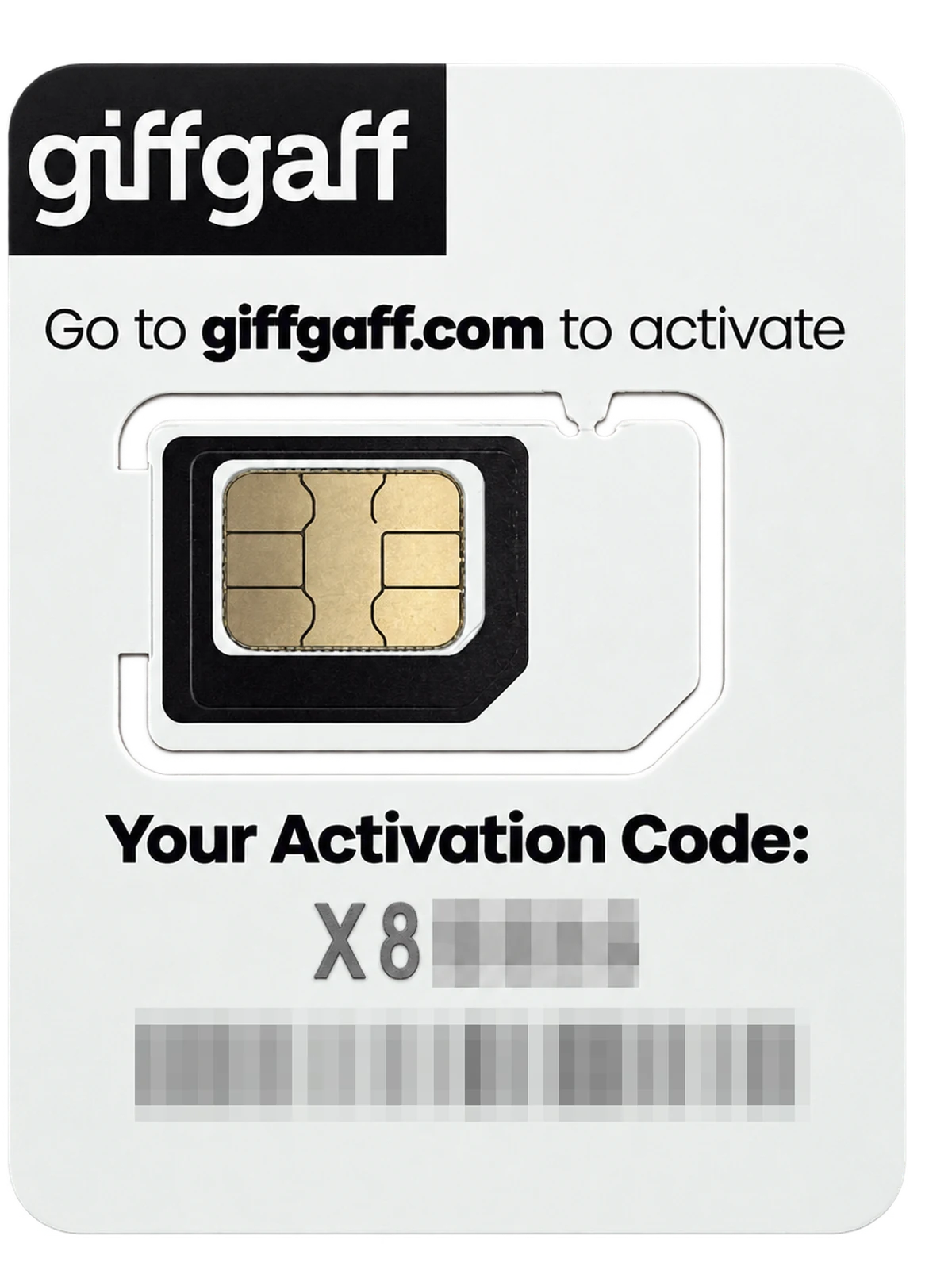 Giffgaff 英国白卡，未激活，需自行注册