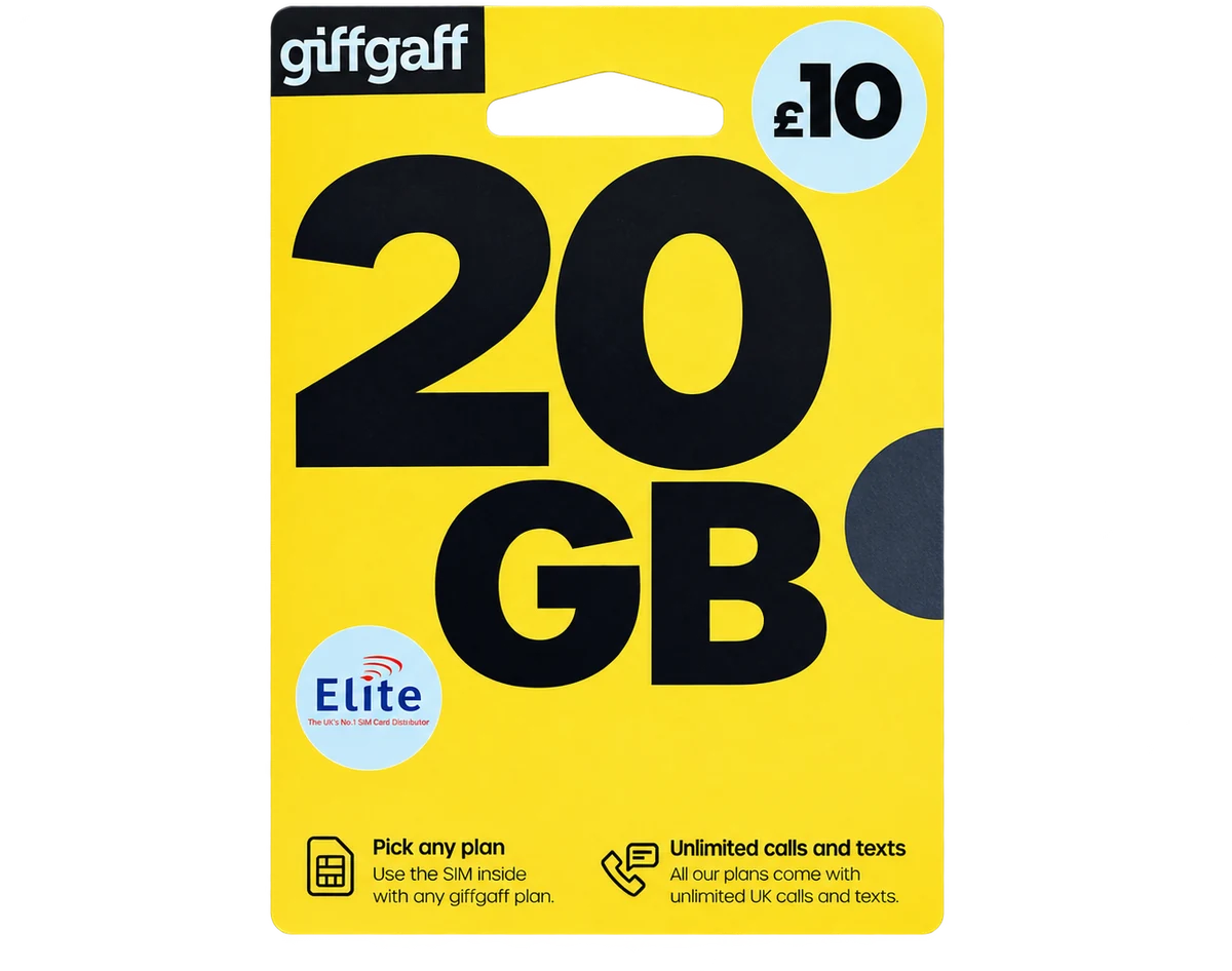 Giffgaff 英国卡，到手后鱼总代充 10 英镑余额